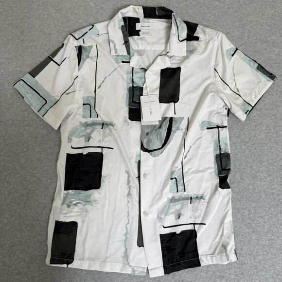 Porter & Ash Men's Abstract Print Kinetic Stretch Button Up Performance Size S - Picture 1 of 11